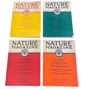 Lot of Four (4) Vintage Nature Magazines 1936